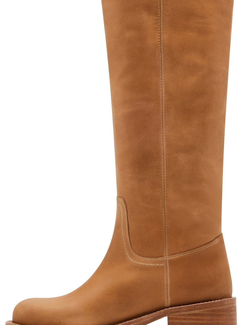 Steve Madden Tall Leather Riding Boot in Tan